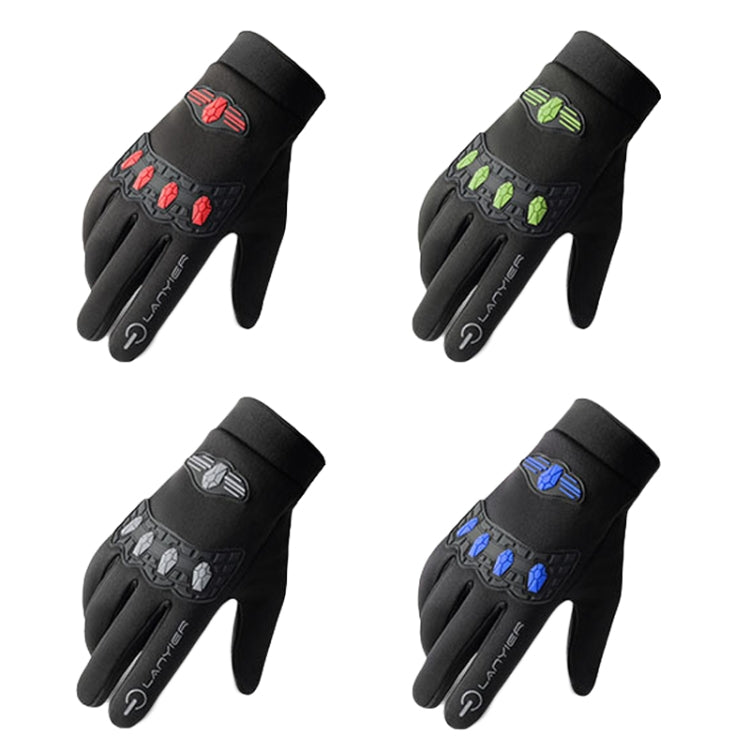 LANYIER Fall Winter Men Outdoor Motorcycle Gloves Riding Warm Windproof Anti-Slip Waterproof Touch Screen Gloves, Size: Average(Gray) - Safety Gloves by LANYIER | Online Shopping South Africa | PMC Jewellery | Buy Now Pay Later Mobicred