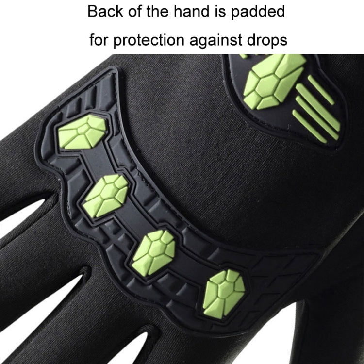 LANYIER Fall Winter Men Outdoor Motorcycle Gloves Riding Warm Windproof Anti-Slip Water-resistant Touch Screen Gloves, Size: Average(Blue)