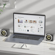 K1 Mini Desktop Computer Wired Speakers USB Subwoofer Speaker, Color: Light Edition Purple