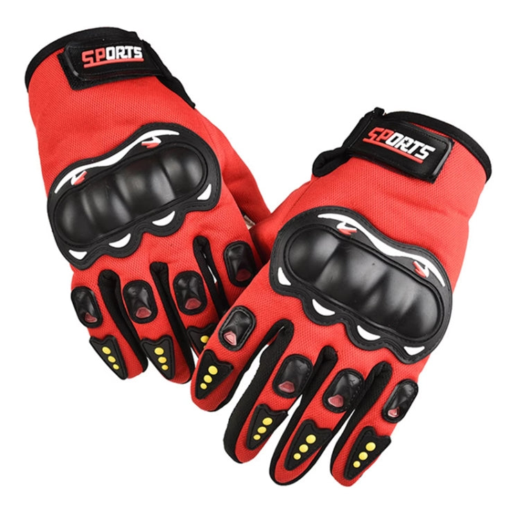 Motorcycle Gloves Men Riding Racing Anti-Slip Hard Shell Outdoor Full Finger Touchscreen Gloves, Size: Average(Red) - Locomotive Gloves by PMC TechLife | Online Shopping South Africa | PMC TechLife | Buy Now Pay Later Mobicred