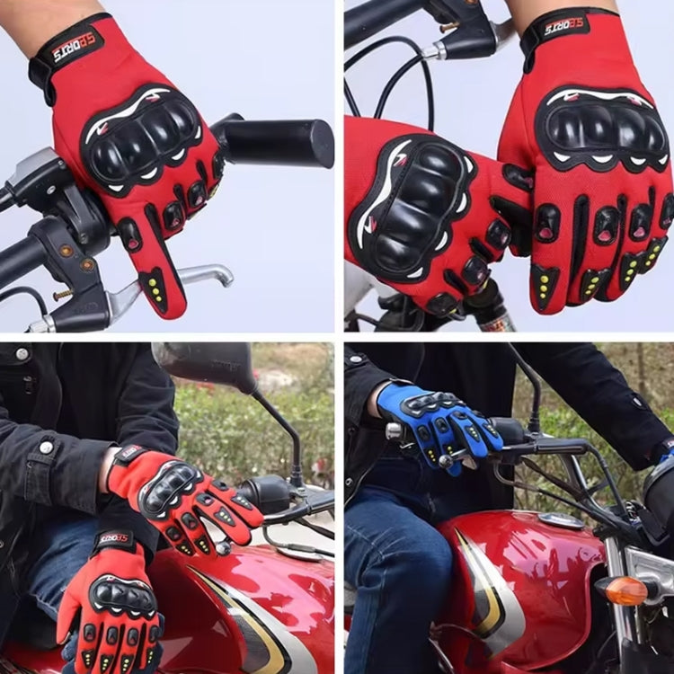 Motorcycle Gloves Men Riding Racing Anti-Slip Hard Shell Outdoor Full Finger Touchscreen Gloves, Size: Average(Red) - Locomotive Gloves by PMC TechLife | Online Shopping South Africa | PMC TechLife | Buy Now Pay Later Mobicred