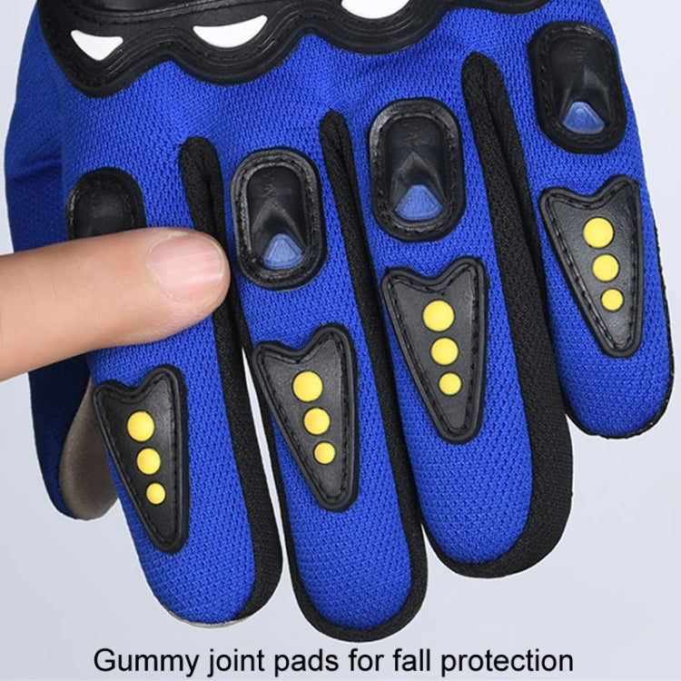 Motorcycle Gloves Men Riding Racing Anti-Slip Hard Shell Outdoor Full Finger Touchscreen Gloves, Size: Average(Blue) - free shipping - PMC TechLife - Order now!