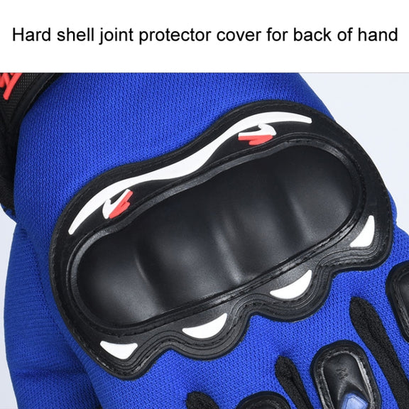 Motorcycle Gloves Men Riding Racing Anti-Slip Hard Shell Outdoor Full Finger Touchscreen Gloves, Size: Average(Red)