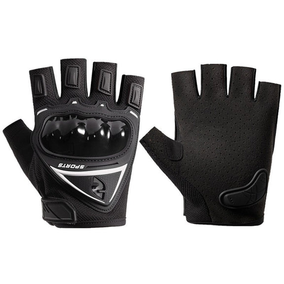 Motorcycle Protection Half Finger Gloves Men Outdoor Riding Sports Tactical Hiking Gloves, Size: Average(Gray)