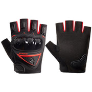 Motorcycle Protection Half Finger Gloves Men Outdoor Riding Sports Tactical Hiking Gloves, Size: Average(Red)