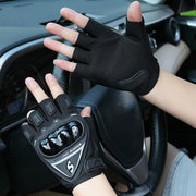 Motorcycle Protection Half Finger Gloves Men Outdoor Riding Sports Tactical Hiking Gloves, Size: Average(Gray)