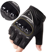 Motorcycle Protection Half Finger Gloves Men Outdoor Riding Sports Tactical Hiking Gloves, Size: Average(Gray)