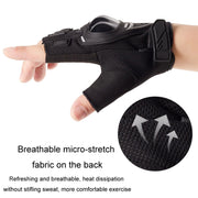 Motorcycle Protection Half Finger Gloves Men Outdoor Riding Sports Tactical Hiking Gloves, Size: Average(Blue)