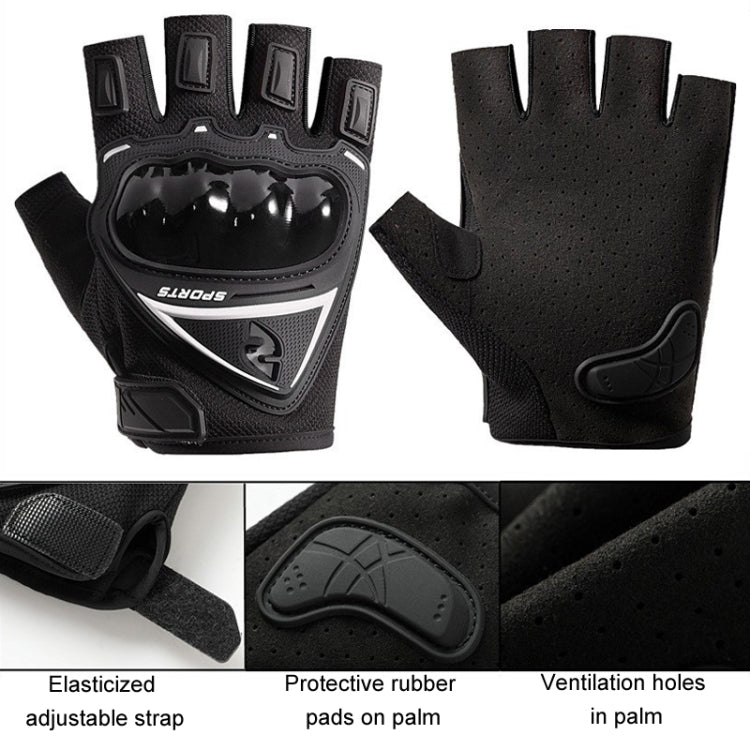 Motorcycle Protection Half Finger Gloves Men Outdoor Riding Sports Tactical Hiking Gloves, Size: Average(Gray) - Safety Gloves by PMC TechLife | Online Shopping South Africa | PMC TechLife | Buy Now Pay Later Mobicred