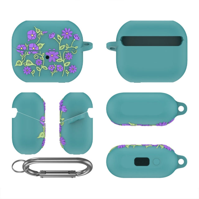 For Samsung Galaxy Buds 3 / 3 Pro L11 Epoxy Violet Bluetooth Earphone Silicone Protective Cover(Green)