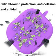 For Samsung Galaxy Buds 3 / 3 Pro L11 Epoxy Violet Bluetooth Earphone Silicone Protective Cover(Pink)