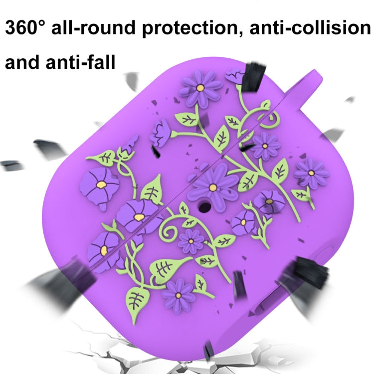 For Samsung Galaxy Buds 3 / 3 Pro L11 Epoxy Violet Bluetooth Earphone Silicone Protective Cover(Green)