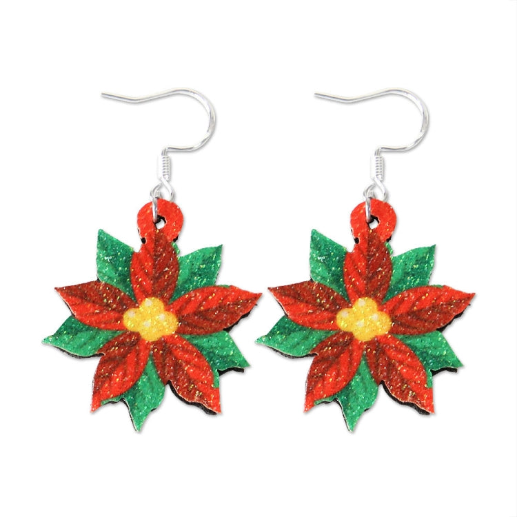 Christmas Element Cartoon Decoration Earrings Shiny Earrings, Spec: Flower - free shipping - PMc TechLife - Order now!