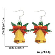 Christmas Element Cartoon Decoration Earrings Shiny Earrings, Spec: Bell