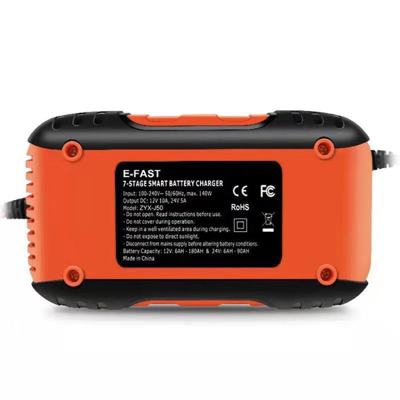 ANHTCzyx 12V/24V 6-180AH 7-Stage Smart Car Motorcycle Battery Charger(AU Plug)