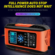 ANHTCzyx 12V/24V 6-180AH 7-Stage Smart Car Motorcycle Battery Charger(AU Plug)