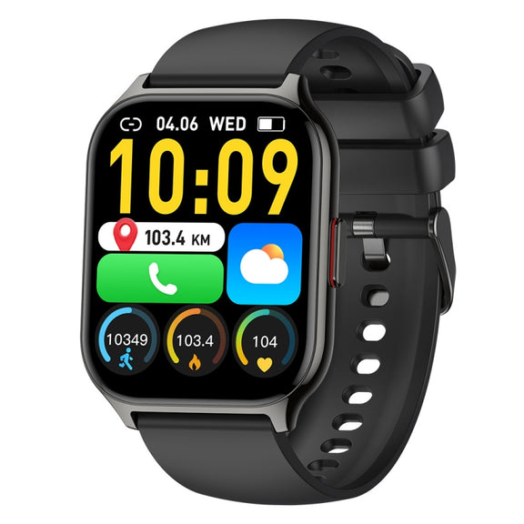 Blood Oxygen / Sleep / Heart Rate Wellness Tracking Smart Watch Square Sports Watch(Black)
