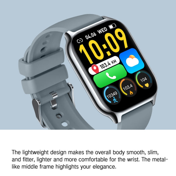 Blood Oxygen / Sleep / Heart Rate Wellness Tracking Smart Watch Square Sports Watch(Black)
