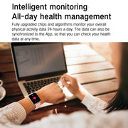 Blood Oxygen / Sleep / Heart Rate Wellness Tracking Smart Watch Square Sports Watch(Black)