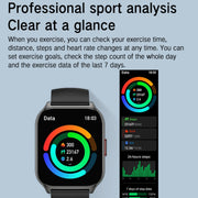 Blood Oxygen / Sleep / Heart Rate Wellness Tracking Smart Watch Square Sports Watch(Black)