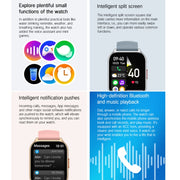 Blood Oxygen / Sleep / Heart Rate Wellness Tracking Smart Watch Square Sports Watch(Black)