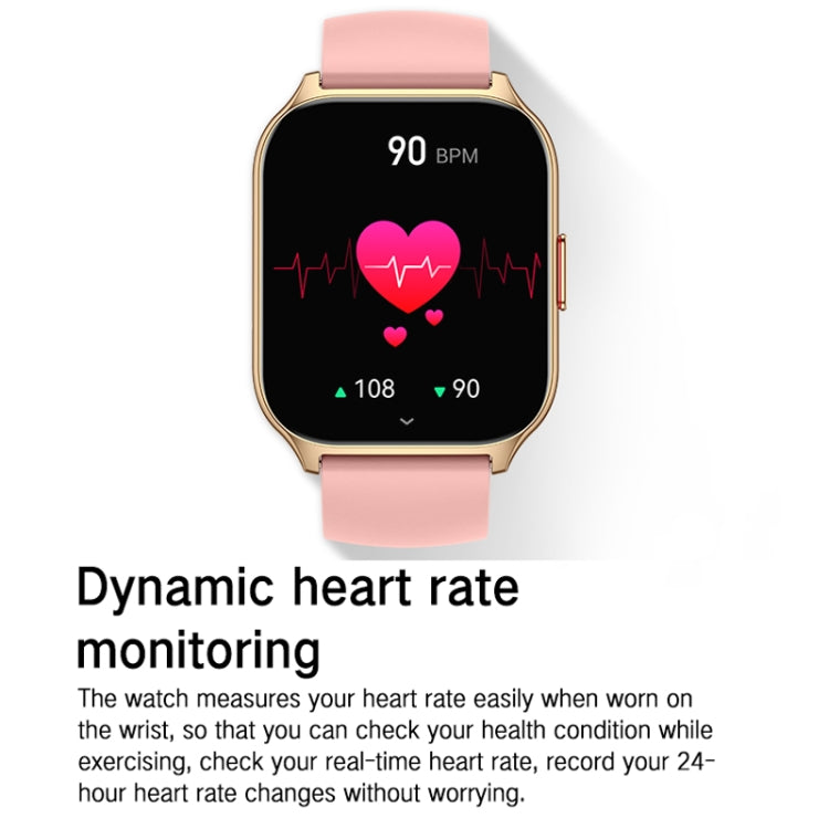 Blood Oxygen / Sleep / Heart Rate Health Monitoring Smart Watch Square Sports Watch(Pink) - Smart Watches by PMC TechLife | Online Shopping South Africa | PMC TechLife | Buy Now Pay Later Mobicred