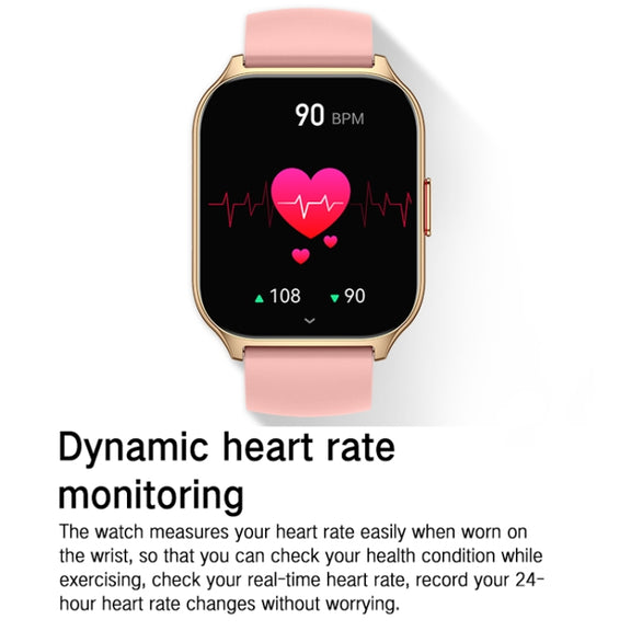 Blood Oxygen / Sleep / Heart Rate Wellness Tracking Smart Watch Square Sports Watch(Black)