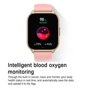 Blood Oxygen / Sleep / Heart Rate Wellness Tracking Smart Watch Square Sports Watch(Pink)