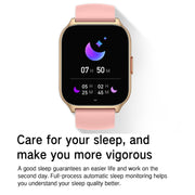 Blood Oxygen / Sleep / Heart Rate Wellness Tracking Smart Watch Square Sports Watch(Black)