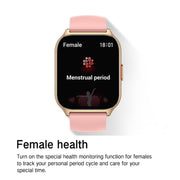 Blood Oxygen / Sleep / Heart Rate Wellness Tracking Smart Watch Square Sports Watch(Black)