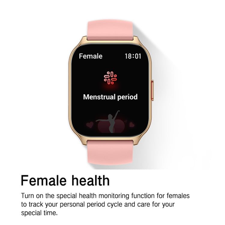 Blood Oxygen / Sleep / Heart Rate Health Monitoring Smart Watch Square Sports Watch(Pink) - Smart Watches by PMC TechLife | Online Shopping South Africa | PMC TechLife | Buy Now Pay Later Mobicred