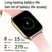 Blood Oxygen / Sleep / Heart Rate Wellness Tracking Smart Watch Square Sports Watch(Black)