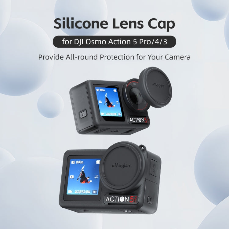 For DJI Osmo Action 5 Pro / 4 / 3 aMagisn Silicone Lens Protective Cover - free shipping - PMC TechLife - Order now!
