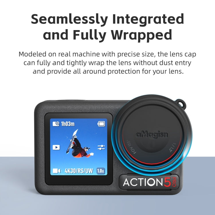 For DJI Osmo Action 5 Pro / 4 / 3 aMagisn Silicone Lens Protective Cover - free shipping - PMC TechLife - Order now!