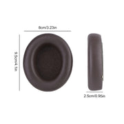 1pair For Beats Studio Pro Headphone Leather Sponge Cover Earmuffs(Black)
