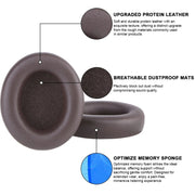 1pair For Beats Studio Pro Headphone Leather Sponge Cover Earmuffs(Black)