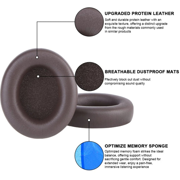 1pair For Beats Studio Pro Headphone Leather Sponge Cover Earmuffs(Blue)