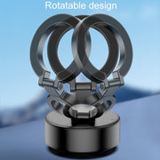 D1 Rotatable Magnetic Finger Ring Clip Car Phone Navigation Holder(Black)
