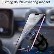 D1 Rotatable Magnetic Finger Ring Clip Car Phone Navigation Holder(Black)