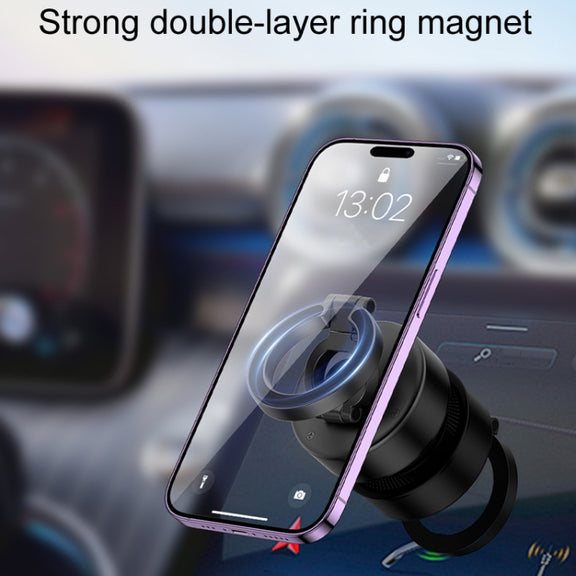 D1 Rotatable Magnetic Finger Ring Clip Car Phone Navigation Holder(Black)
