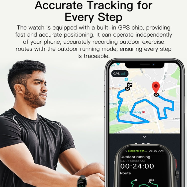 Sports Smart Watch 2.06 Inch Ultra HD AMOLED Screen Bluetooth Talking Watch(Black) - Smart Watches by PMC TechLife | Online Shopping South Africa | PMC TechLife | Buy Now Pay Later Mobicred