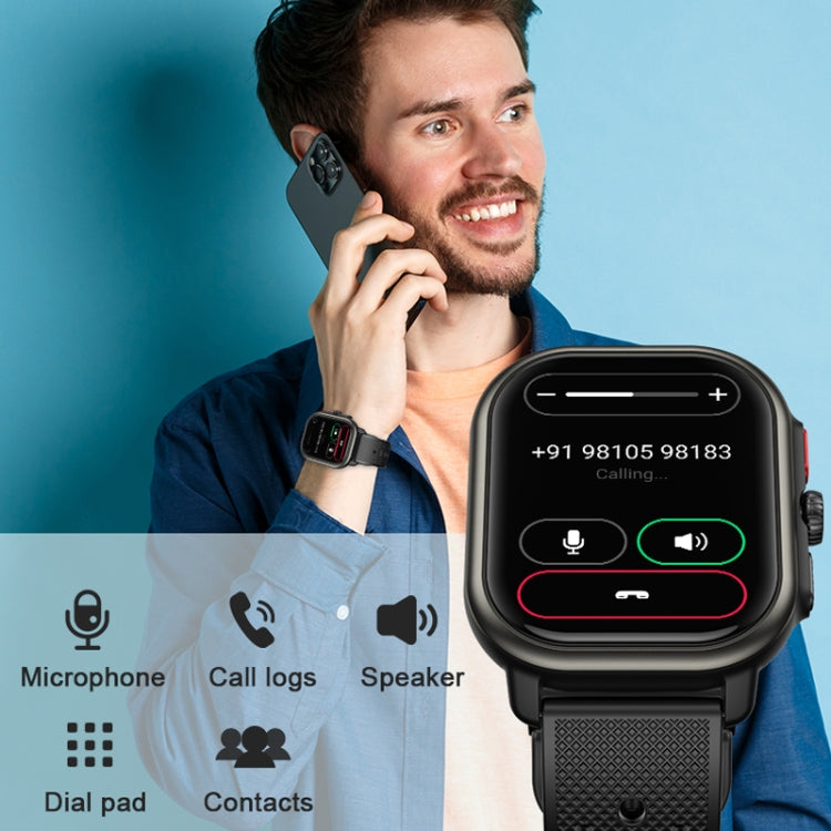 Sports Smart Watch 2.06 Inch Ultra HD AMOLED Screen Bluetooth Talking Watch(Black) - Smart Watches by PMC TechLife | Online Shopping South Africa | PMC TechLife | Buy Now Pay Later Mobicred