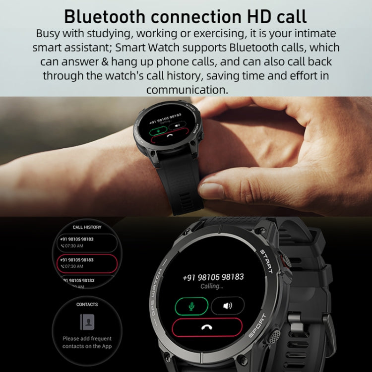 Outdoor Sports Smart Watch 1.43 Inch Ultra HD AMOLED Screen Bluetooth Talking Watch(Orange)