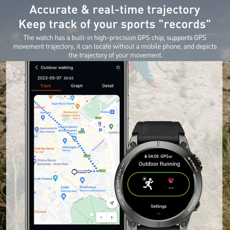 Outdoor Sports Smart Watch 1.43 Inch Ultra HD AMOLED Screen Bluetooth Talking Watch(Orange) - Smart Watches by PMC TechLife | Online Shopping South Africa | PMC TechLife | Buy Now Pay Later Mobicred