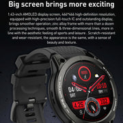 Outdoor Sports Smart Watch 1.43 Inch Ultra HD AMOLED Screen Bluetooth Talking Watch(Black)