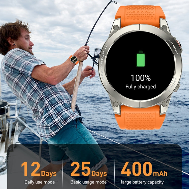 Outdoor Sports Smart Watch 1.43 Inch Ultra HD AMOLED Screen Bluetooth Talking Watch(Orange) - Smart Watches by PMC TechLife | Online Shopping South Africa | PMC TechLife | Buy Now Pay Later Mobicred