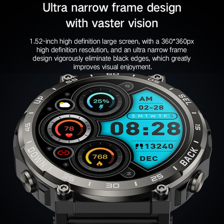 Bluetooth Talk Outdoor Pedometer Exercise Heart Rate Sleep Monitoring Smart Watch(Black) - Smart Watches by PMC TechLife | Online Shopping South Africa | PMC TechLife | Buy Now Pay Later Mobicred