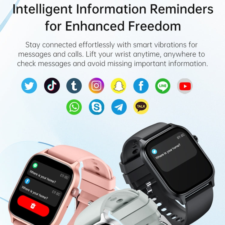 Bluetooth Talk HD Large Screen Heart Rate Oxygen Monitoring Multi-Sport Mode Smart Watch(Black) - Smart Watches by PMC TechLife | Online Shopping South Africa | PMC TechLife | Buy Now Pay Later Mobicred