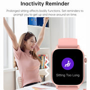 Bluetooth Talk HD Large Screen Heart Rate Oxygen Monitoring Multi-Sport Mode Smart Watch(Purple)