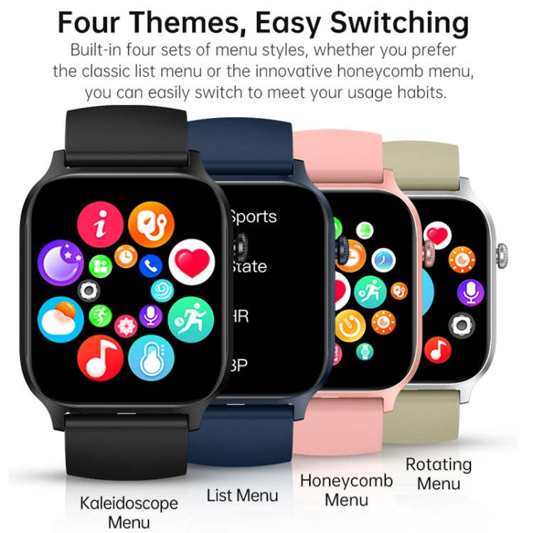 Bluetooth Talk HD Large Screen Heart Rate Oxygen Monitoring Multi-Sport Mode Smart Watch(Black) - Smart Watches by PMC TechLife | Online Shopping South Africa | PMC TechLife | Buy Now Pay Later Mobicred